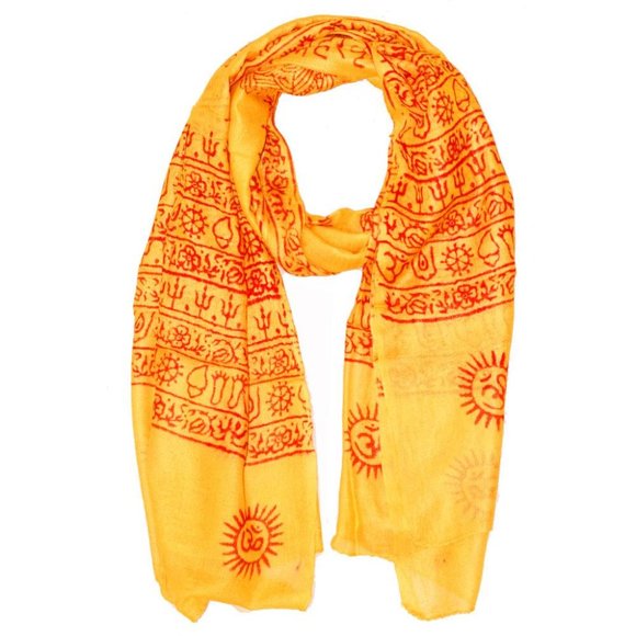 Primordial Om & Ganesha Printed Scarf - Picture 2 of 3